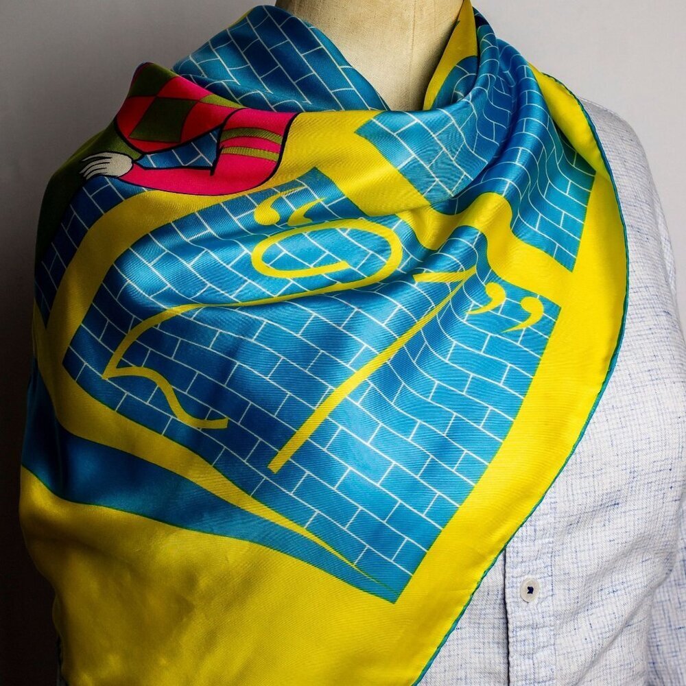 Silk Bandana | Silk Scarf Club 21 XXVI | Vintage Hollywood Style | 1920s Art Dec